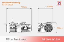 Bản vẽ kích thước bơm chân không RA0100F