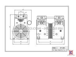 kích thước bơm chân không dp-180H
