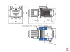 Kích thước bơm chân không vtlf 2.250