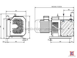 Kích thước bơm chân không dvp sc60