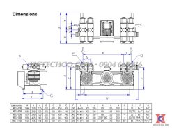 kích thước bơm hút chân không wbs-80B
