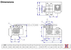 kích thước bơm chân không wvs-10