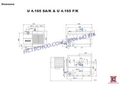 Ảnh kích thước bơm hút chân không Becker U4.165