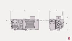 Cấu tạo bơm hút chân không vòng dầu Busch R5 0016B