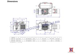 Kích thước bơm wovp 800