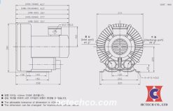 Bản vẽ kích thước của máy thổi khí Hwanghae