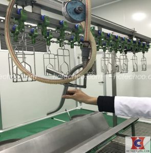 Dây chuyển giết mổ gia cầm sử dụng ứng dụng bơm chân không