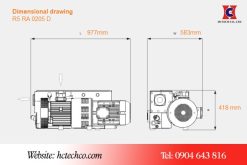 Bản vẽ kích thước bơm Busch RA 0205D