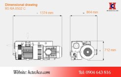 Bản vẽ kích thước của bơm