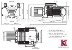 bản vẽ kích thước của model Becker VTLF 3.360