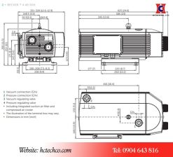 Bản vẽ kích thước của bơm chân không Becker T4.40 DSK