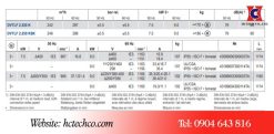 Thông số kỹ thuật bơm chân không DVTLF 2.250