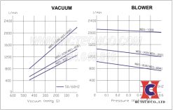 Đường tuyến tính hoạt động của bơm Wonchang WBS100B