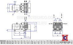 Bản vẽ kích thước của bơm chân không Wonchang WBS-50A