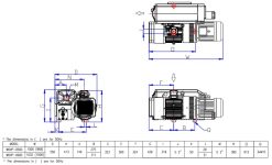 Bản vẽ kích thước bơm chân không Wovp 600