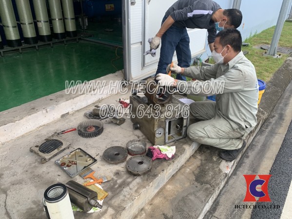 Sửa chữa bơm hút chân không WOVP cho nahf máy Namuga Phú Thọ
