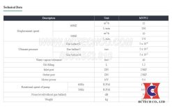 Thông số kỹ thuật bơm chân không Woosung MVP12