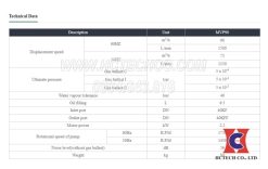 Thông số bơm hút chân không Woosung MVP 90
