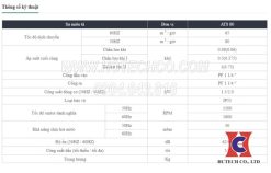 Thông số kỹ thuật bơm hút chân không Woosung ATS 324