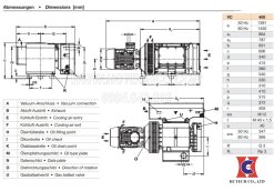 Cấu tạo và bản vẽ kích thước bơm chân không Rietschle VC-400