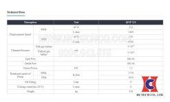 Thông số kỹ thuật bơm hút chân không Woosung MVP 324