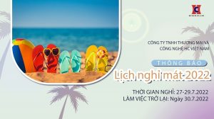 Thông báo lịch nghỉ mát hè 2022 hctech
