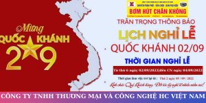 Công ty HCTECH thông báo lịch nghỉ 2.9.2022