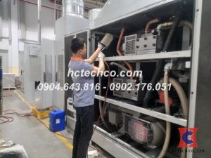 Vệ sinh lọc gió cho bơm tại nhà máy Dorco