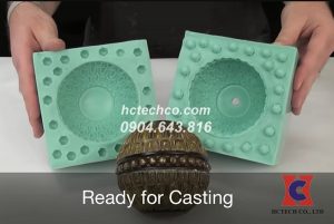 Hoàn thành 2 mảnh khuôn silicon