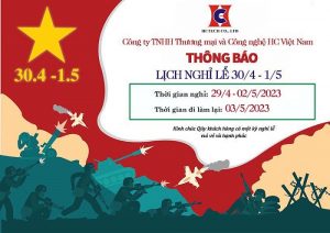HCTECH thông báo lịch nghỉ lễ 30/4-1/5