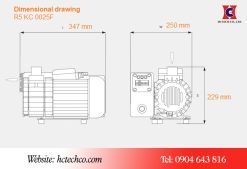 Bản vẽ kích thước của bơm R5 0025F