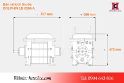 Bản vẽ kích thước của bơm chân không vòng nước Busch LB 026A
