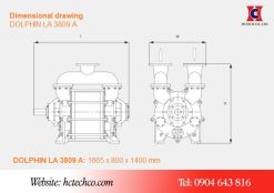 Bản vẽ kích thước của model Busch Dolphin LA 3809A