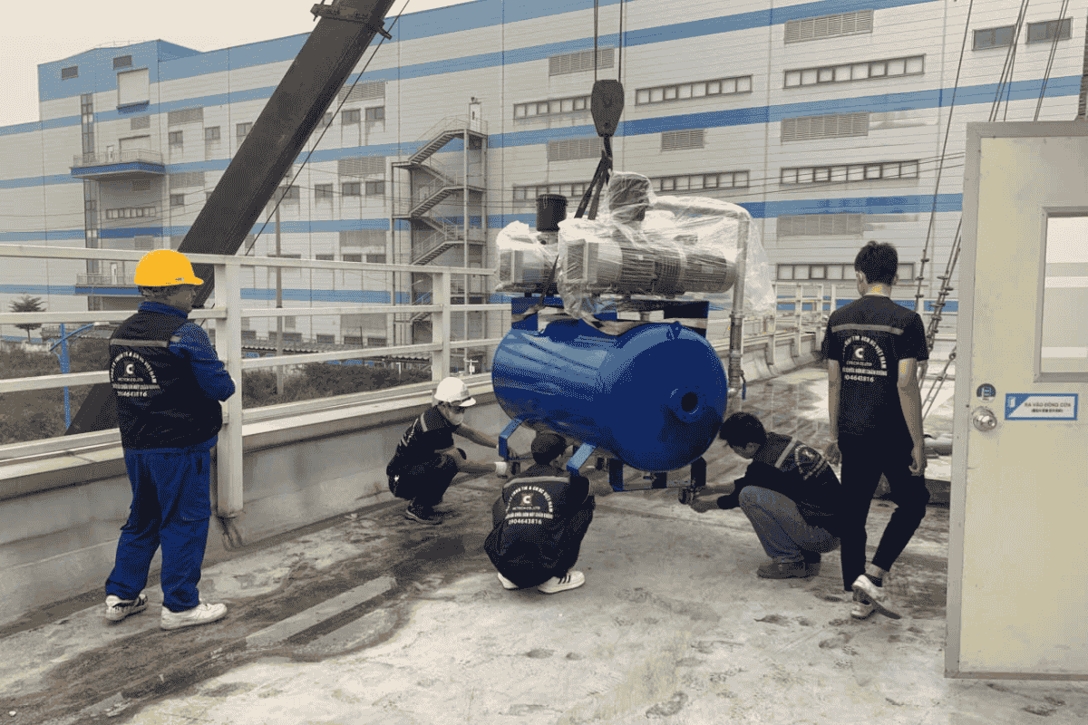 bàn giao hệ thống bơm chân không công ty samkwang (2)