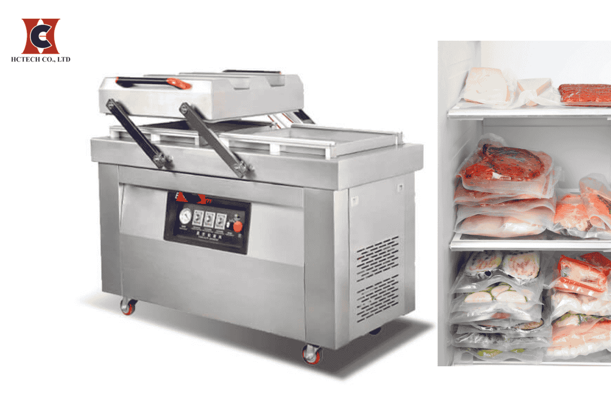 máy hút chân không đóng gói thực phẩm buồng đôi