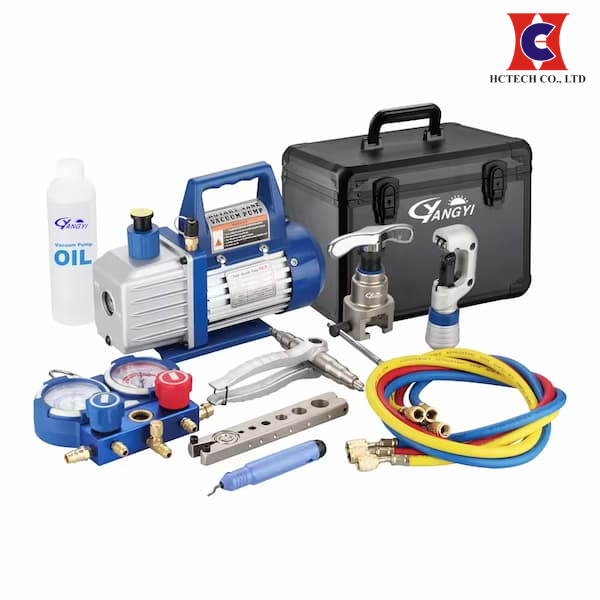 Chuẩn bị đẩy đủ dụng cụ cần thiết để hút máy lạnh