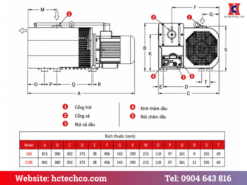 Bản vẽ cấu tạo và kích thước model GP-GPM 160